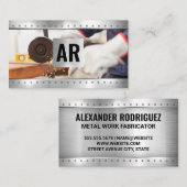 Metaalbewerker in de productie | Metalen klinknage Visitekaartje (Voorkant / Achterkant)