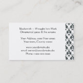 metaalbewerking van ruw ijzer visitekaartje (Achterkant)