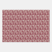 Metaalbladeren op zwart blauw en rood inpakpapier vel (Voorkant 3)