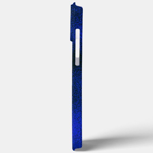 Metaalblauw en goudmonogram A Case-Mate iPhone Case (Achterkant / Links)