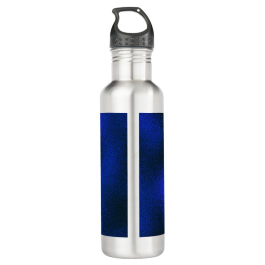 Metaalblauw en goudmonogram A Waterfles (Achterkant)