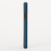 Metaalblauw geborsteld aluminium blikje Case-Mate iPhone case (Achterkant/rechts)