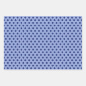 Metaalblauw kerstkaarten met blauwe stip inpakpapier vel (Voorkant 3)