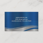 Metaalblauw | Netwerkcommunicatie Visitekaartje (Achterkant)
