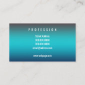 Metaalblauw omhulsel visitekaartje (Achterkant)