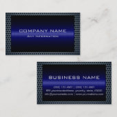 Metaalblauw Roestvrij Grijs Staalgat Kijk Visitekaartje (Voorkant / Achterkant)