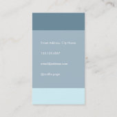 Metaalblauw scheert elegant modern minimalisme visitekaartje (Achterkant)