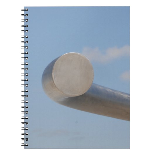 Metaalblauwe luchten notitieboek (Voorkant)