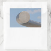 Metaalblauwe luchten rechthoekige sticker (Tas)