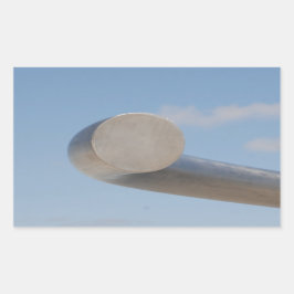 Metaalblauwe luchten rechthoekige sticker