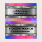 Metaalborstel | Achtergrond kleurige textuur Visitekaartje (Buitenkant ongevouwen)