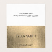 Metaalborstel | Chef voor persoonlijk gebruik Visitekaartje (Buitenkant ongevouwen)