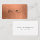 Metaalborstel (Faux) Visitekaartje (Voorkant / Achterkant)