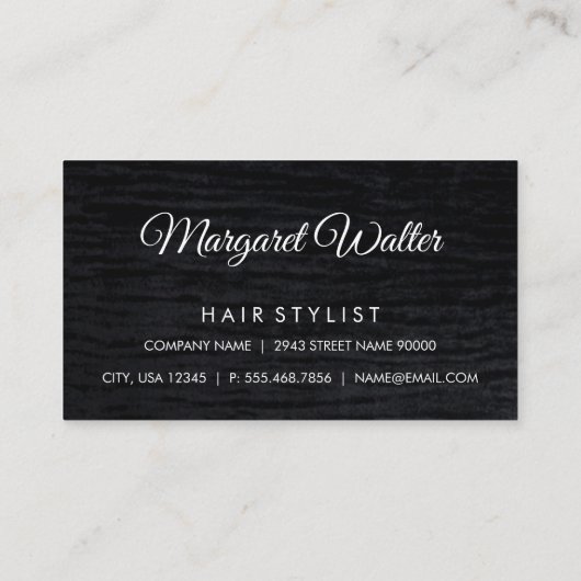 Metaalborstel | Monogram goudkleuring Visitekaartje (Achterkant)