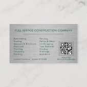 Metaalbouwconstructie Groen Goud QR-code Visitekaartje (Achterkant)