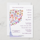 Metaalcirkelboom Aangepaste Baby shower-uitnodigin Kaart (Achterkant)