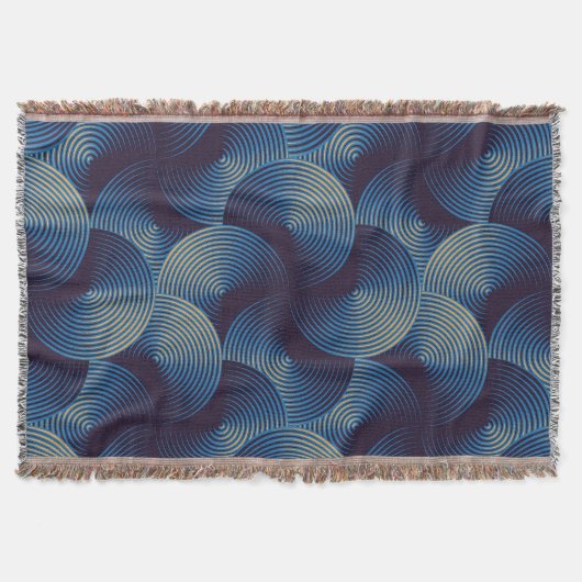 Metaalcirkels optische illusie, naadloos patroon deken (Voorkant)