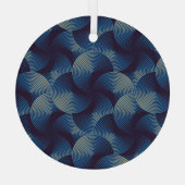 Metaalcirkels optische illusie, naadloos patroon glas ornament (Achterkant)