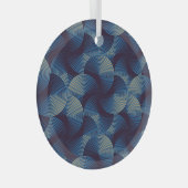 Metaalcirkels optische illusie, naadloos patroon glas ornament (Voorkant Rechts)