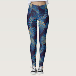 Metaalcirkels optische illusie, naadloos patroon leggings