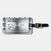 Metaalcirkels patroon bagagelabel (Voorkant horizontaal)