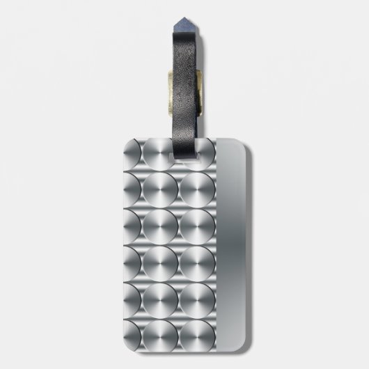 Metaalcirkels patroon bagagelabel (Achterkant verticaal)