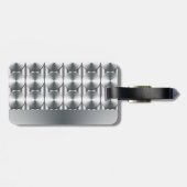 Metaalcirkels patroon bagagelabel (Achterkant horizontaal)