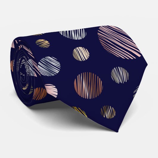 Metaalcirkels Stropdas (Opgerold)