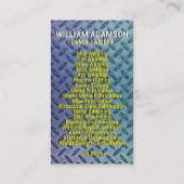 Metaalconstructie Diensten | Fabricage & Lassen Contactkaartje (Achterkant)