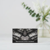 metaalconstructiedienst en installatiebedrijf visitekaartje (Staand voorkant)