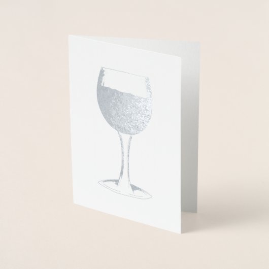 Metaaldamp Drink wijnglas Folie Kaarten (Voorkant)