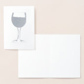 Metaaldamp Drink wijnglas Folie Kaarten (Display)