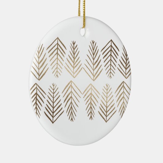 Metaaldenbomen - goud keramisch ornament (Rechts)