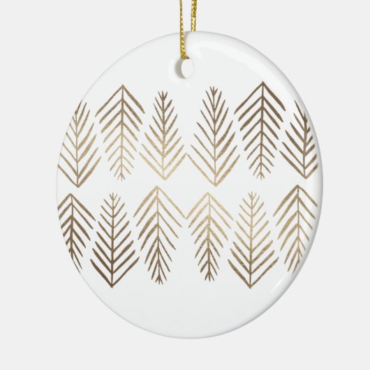 Metaaldenbomen - goud keramisch ornament (Links)