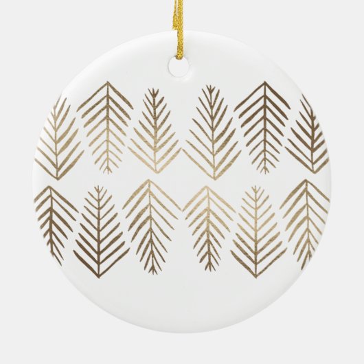 Metaaldenbomen - goud keramisch ornament (Achterkant)