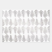 Metaaldenbomen - zilver inpakpapier vel (Voorkant 3)