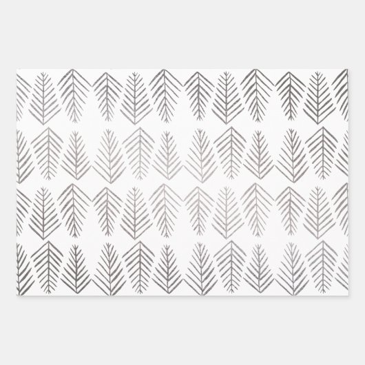 Metaaldenbomen - zilver inpakpapier vel (Voorkant 3)