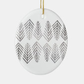 Metaaldenbomen - zilver keramisch ornament (Rechts)