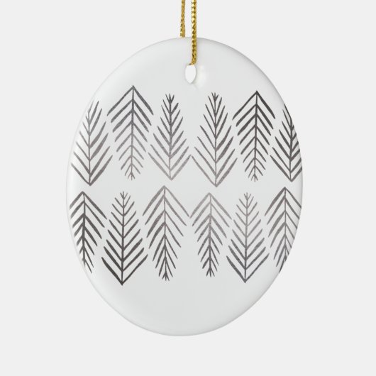 Metaaldenbomen - zilver keramisch ornament (Rechts)