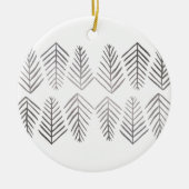 Metaaldenbomen - zilver keramisch ornament (Voorkant)