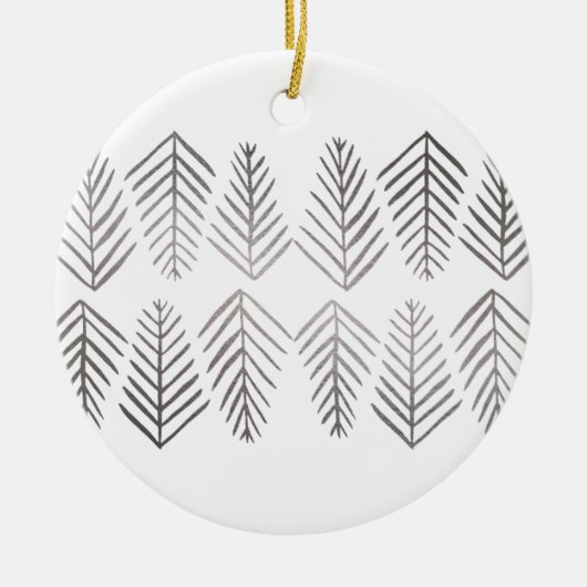 Metaaldenbomen - zilver keramisch ornament (Voorkant)
