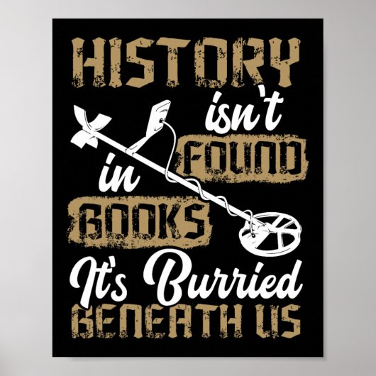 Metaaldetectie Archeologie Avontuur Metaal Detecte Poster (Voorkant)
