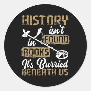 Metaaldetectie Archeologie Avontuur Metaaldetectie Ronde Sticker