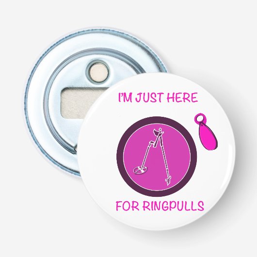Metaaldetectie  button flesopener (Voorkant)