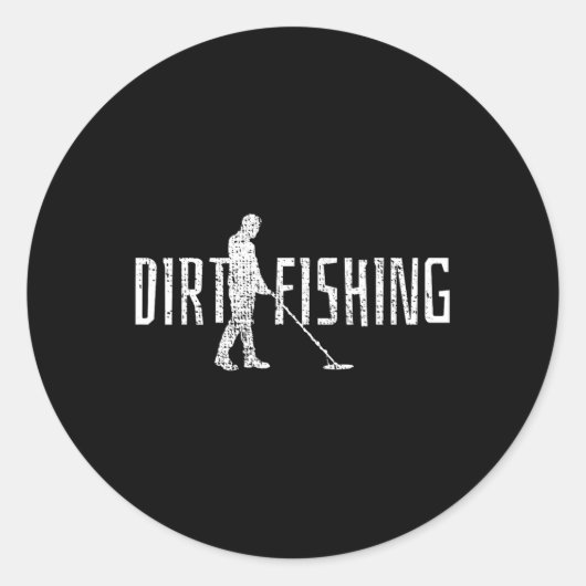 Metaaldetectie Detector Detectie Vissen  Ronde Sticker (Voorkant)