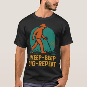 Metaaldetectie Enthousiastel Sweep Piep Graaf Herh T-shirt