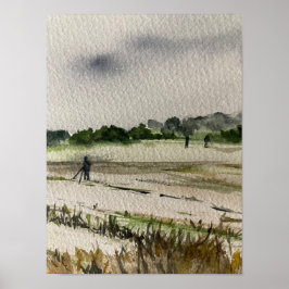 Metaaldetectie in de velden poster