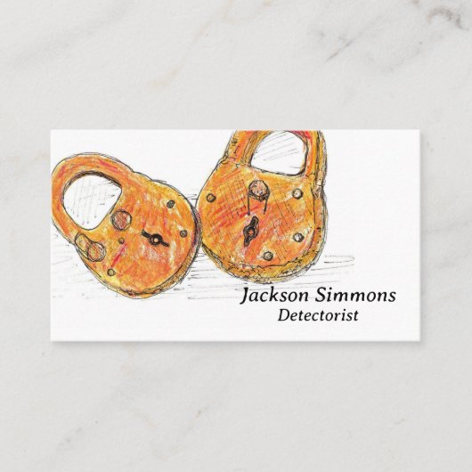 Metaaldetectie Relics Locks Detectorist Visitekaartje (Voorkant)