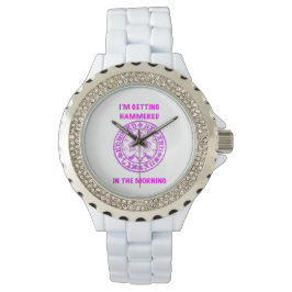 Metaaldetectie Roze Gehämmerde Munt Horloge