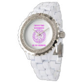 Metaaldetectie Roze Gehämmerde Munt Horloge (Gekanteld)